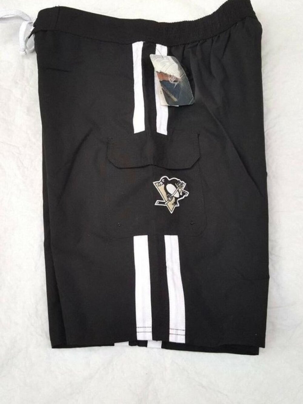 Pittsburgh Penguins Men Swim Shorts Board Trunk Elastic Waist Adult Size M NHL
